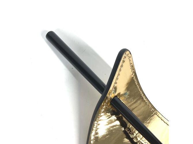 Fermaglio per capelli Kanzashi in pelle Prada Nero D'oro - vista 6