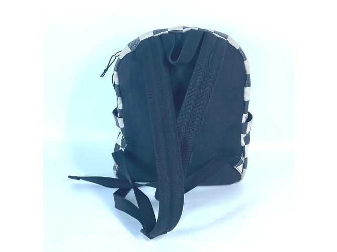 Zaino a scacchi Saint Laurent Nero Beige - vista 2