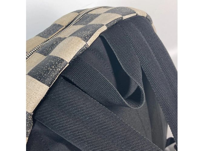 Zaino a scacchi Saint Laurent Nero Beige - vista 6