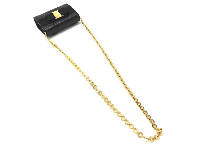 Pochette Vara Ribbon di Salvatore Ferragamo Nero - vista 11