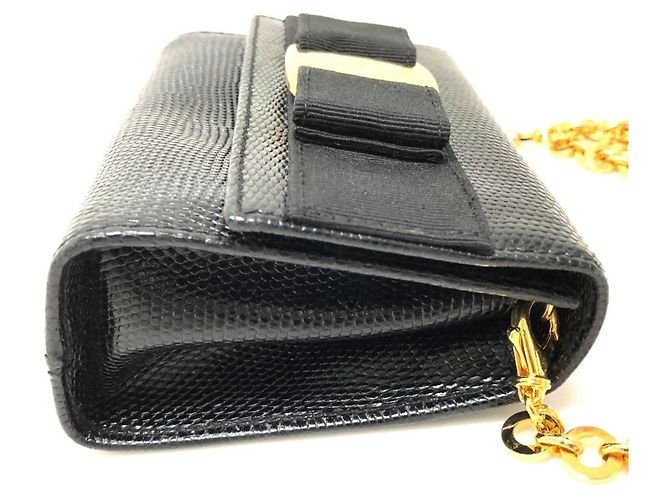 Pochette Vara Ribbon di Salvatore Ferragamo Nero - vista 3