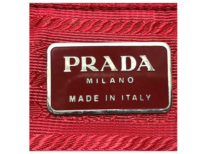 Double Zaino Prada Plate con doppia tasca Rosso - vista 13