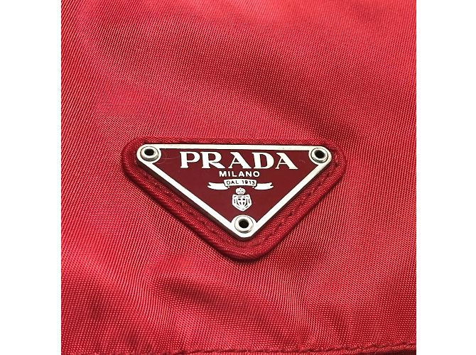 Double Zaino Prada Plate con doppia tasca Rosso - vista 7