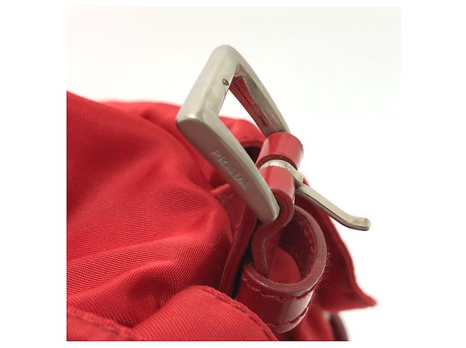 Double Zaino Prada Plate con doppia tasca Rosso - vista 9