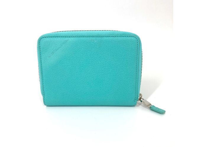 Estuche de tarjetas de visita de cuero azul Tiffany & Co. - vista 2