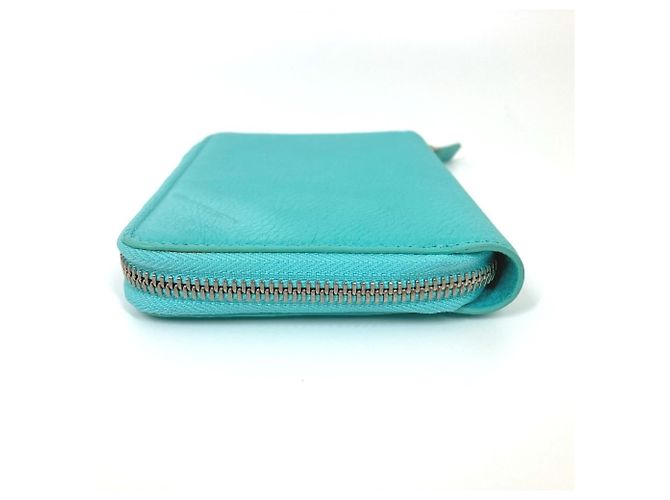 Estuche de tarjetas de visita de cuero azul Tiffany & Co. - vista 3