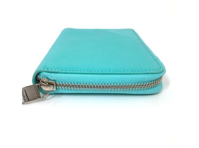 Estuche de tarjetas de visita de cuero azul Tiffany & Co. - vista 4