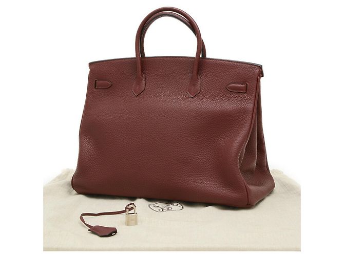 Hermès Hermes Birkin 40 Handtasche in Rouge H Rot - Ansicht 2