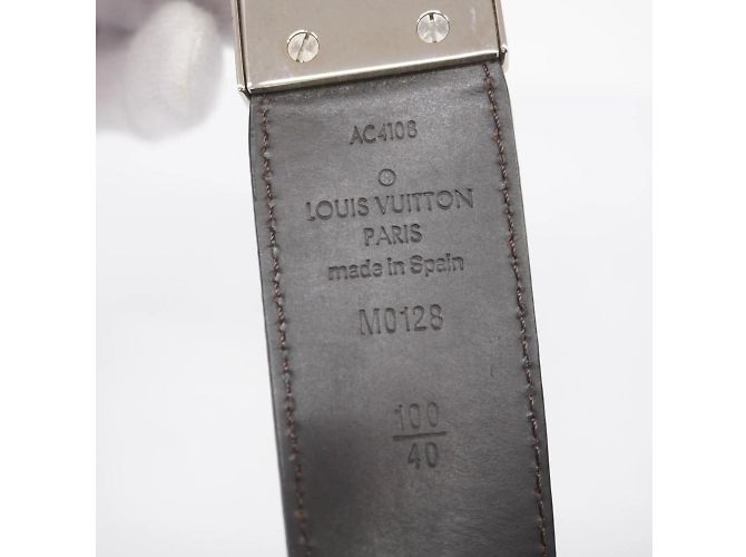 Cintura Slender Epi Santur Louis Vuitton Nero - vista 2