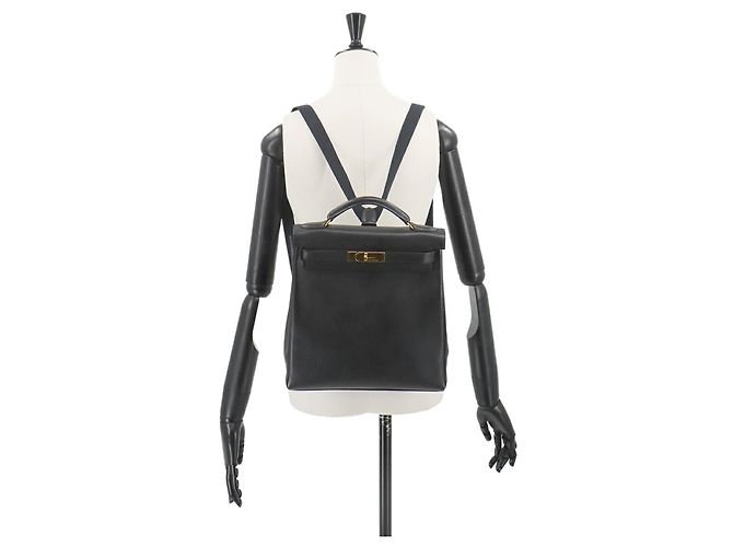 Hermès Kelly GM Rucksack Schwarz - Ansicht 9