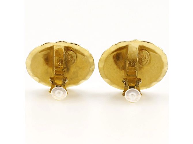 Orecchini a clip placcati in oro Chanel Coco Mark - vista 4