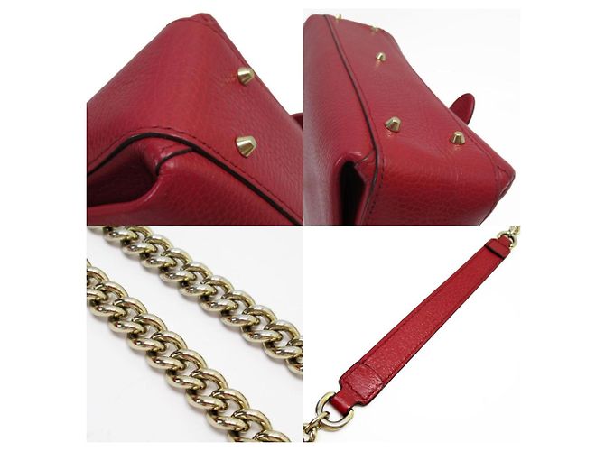 Borsa in pelle rossa Gucci - vista 4
