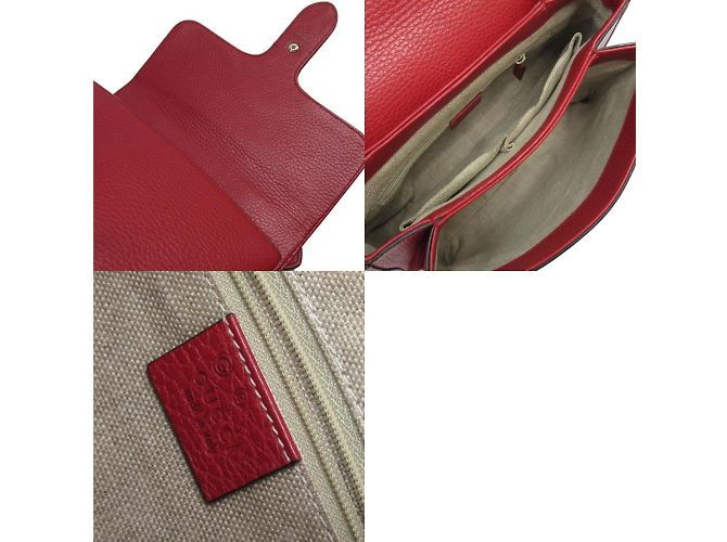 Borsa in pelle rossa Gucci - vista 5