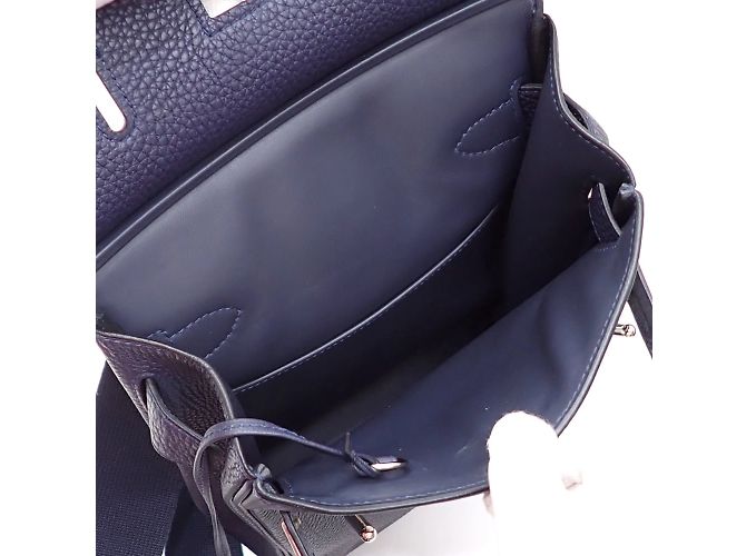 Hermès Borsa a tracolla Hermes Kelly Akkad PM Blu Blu navy - vista 3