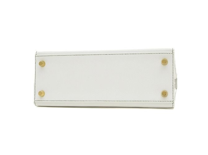Hermès Bolso Hermes Kelly 25 Blanco Verde claro - vista 6