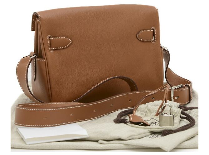 Hermès Borsa Hermes Kelly PM D'oro Cammello - vista 2