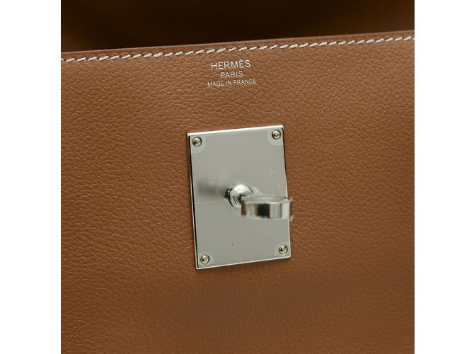 Hermès Borsa Hermes Kelly PM D'oro Cammello - vista 4