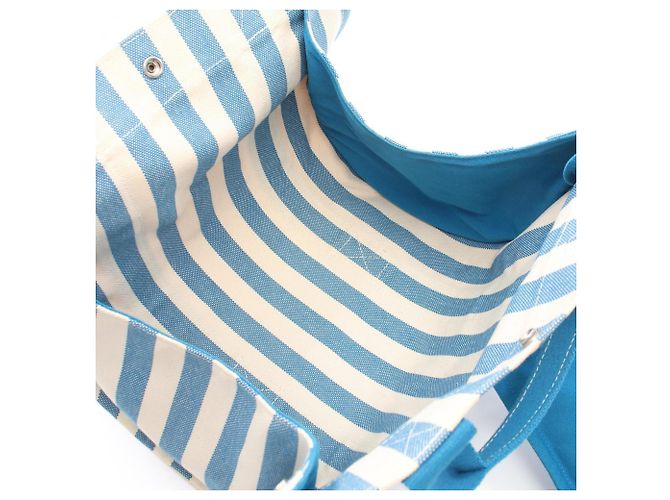 Hermès Hermes Cannes PM Handtasche Weiß Blau - Ansicht 4