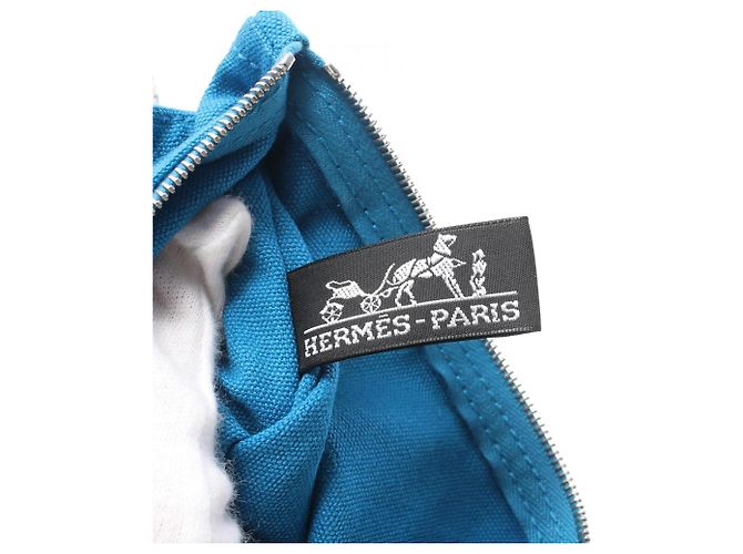 Hermès Hermes Cannes PM Handtasche Weiß Blau - Ansicht 5
