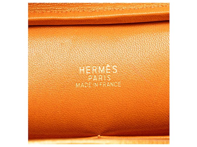 Hermès Arancione Metallico Capra Coromandel Plume Elan 28 - vista 6