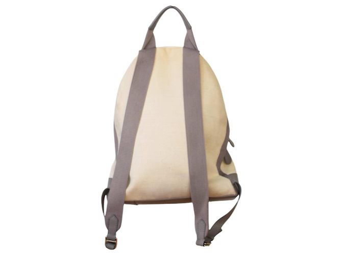 Mochila Balenciaga de lona e couro bege - vista 2