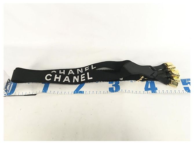 Cambon Chanel Colección de pasarela primavera 1994 - Tirantes de sarga de algodón negro - vista 7