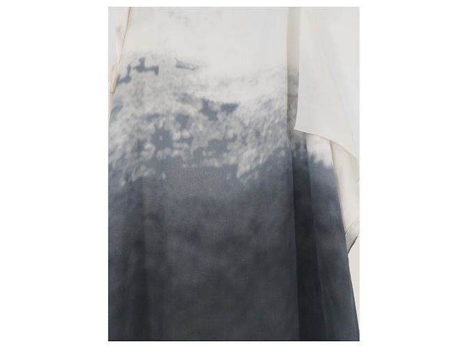 Vestido de seda degradado de Bottega Veneta Blanco Azul Gris - vista 5