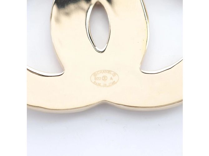 Spilla in smalto placcata oro Chanel Bianco D'oro - vista 4