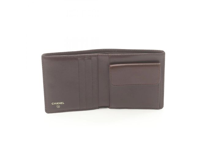 Chanel Coco Mark Bi-fold Wallet Brown - view 4