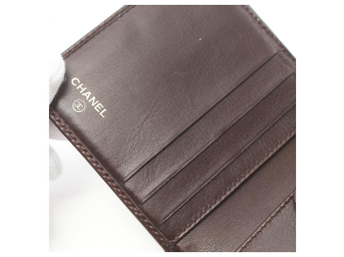 Chanel Coco Mark Bi-fold Wallet Brown - view 7