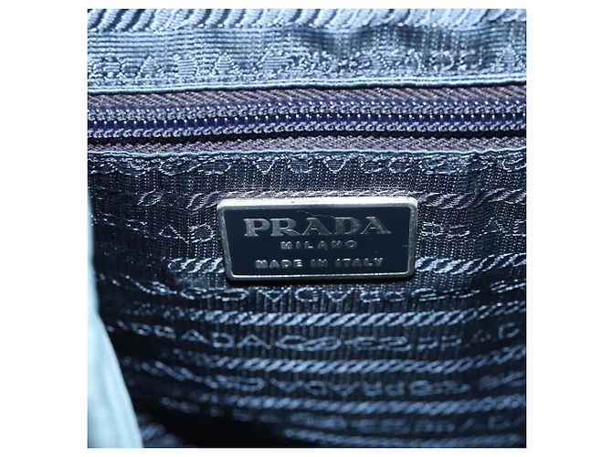 PRADA Backpack Nylon Blue Silver Auth 85634 Silvery - view 20