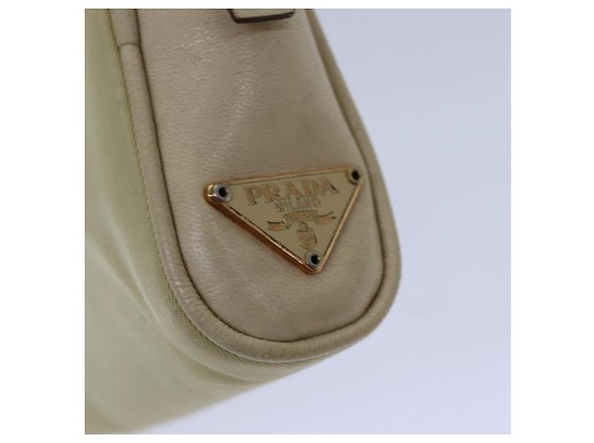 PRADA Borsa a Mano Nylon Oro Beige Auth 85224 D'oro - vista 10
