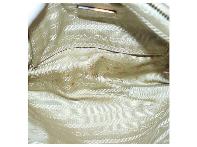 PRADA Borsa a Mano Nylon Oro Beige Auth 85224 D'oro - vista 11