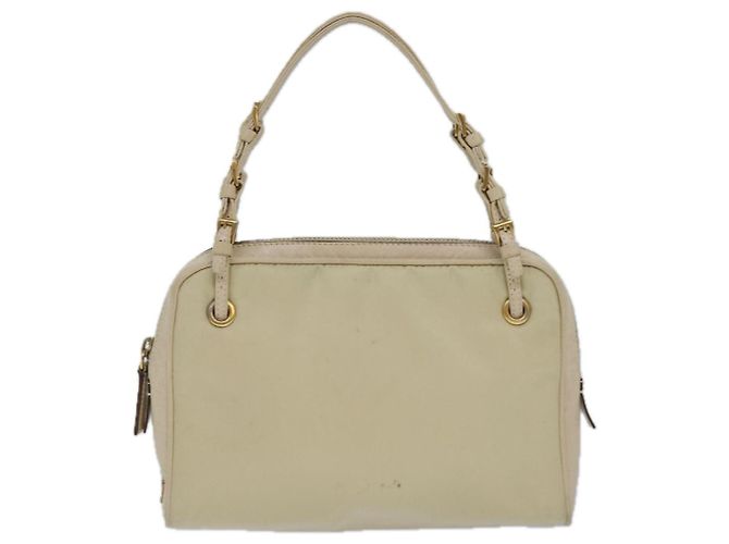 PRADA Borsa a Mano Nylon Oro Beige Auth 85224 D'oro - vista 13