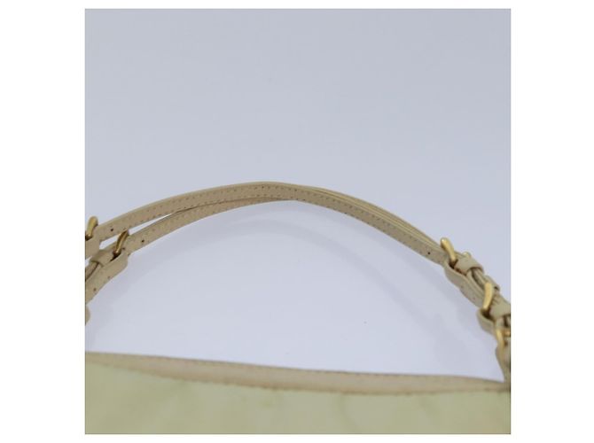 PRADA Borsa a Mano Nylon Oro Beige Auth 85224 D'oro - vista 8