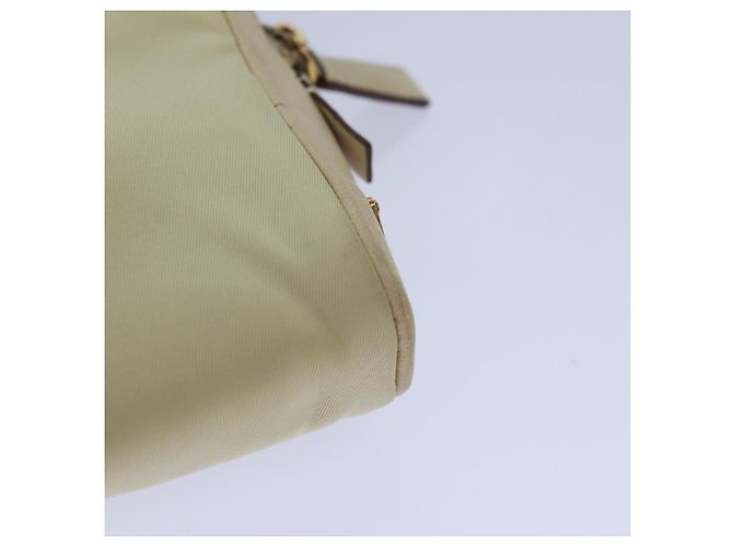 PRADA Borsa a Mano Nylon Oro Beige Auth 85224 D'oro - vista 9