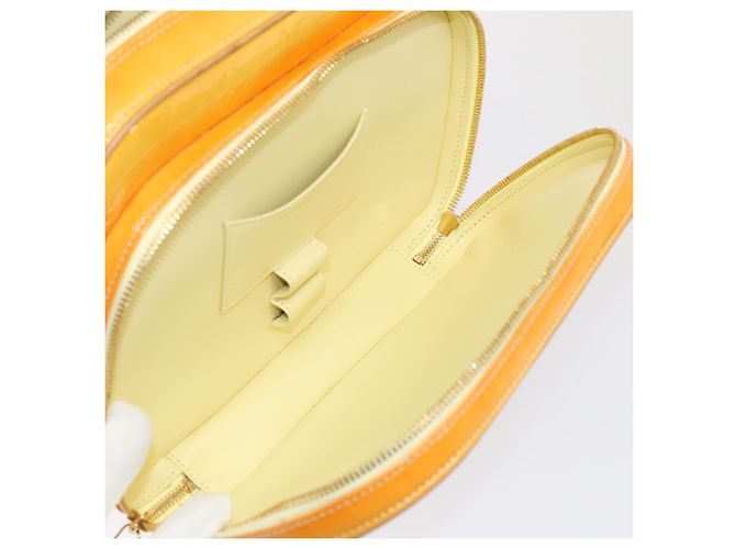 LOUIS VUITTON Zaino Marley Monogram Vernis Giallo M91040 LV Auth ep5066 - vista 11