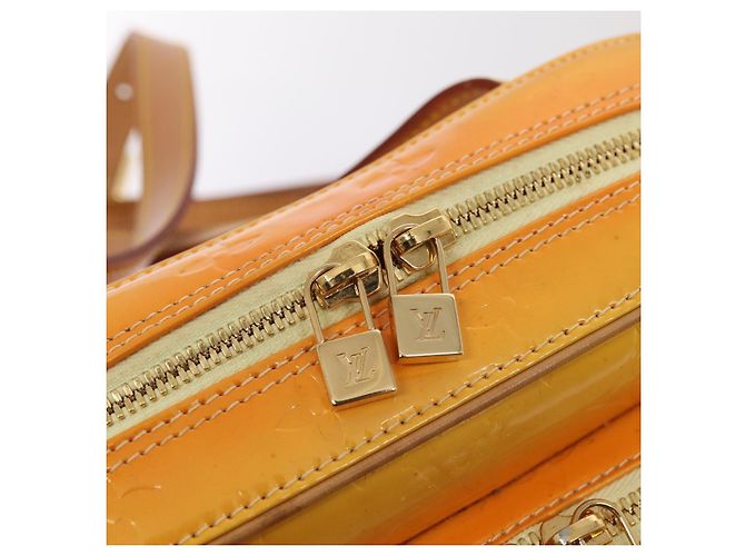 LOUIS VUITTON Zaino Marley Monogram Vernis Giallo M91040 LV Auth ep5066 - vista 17