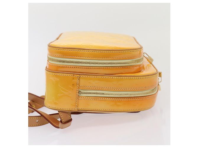 LOUIS VUITTON Zaino Marley Monogram Vernis Giallo M91040 LV Auth ep5066 - vista 3