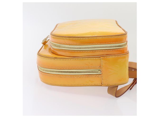 LOUIS VUITTON Zaino Marley Monogram Vernis Giallo M91040 LV Auth ep5066 - vista 4