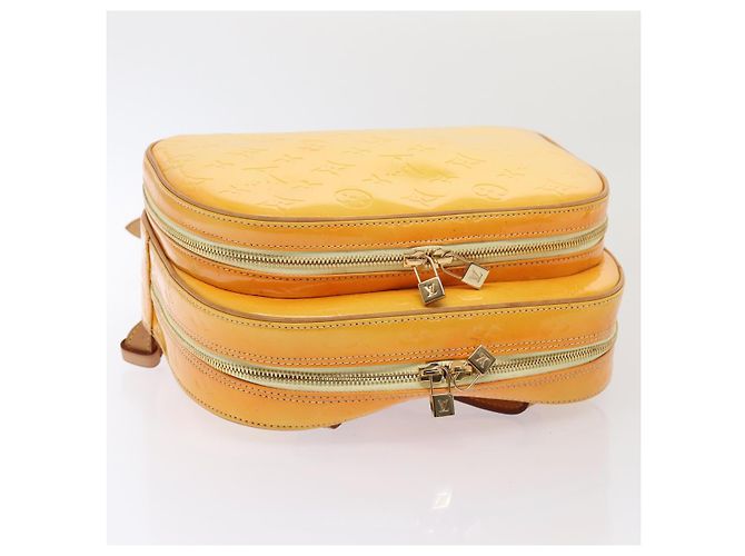 LOUIS VUITTON Zaino Marley Monogram Vernis Giallo M91040 LV Auth ep5066 - vista 6