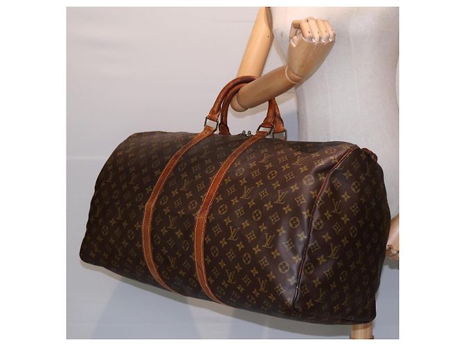 LOUIS VUITTON Monogram Keepall 60 Borsa Boston M41422 LV Auth 85116 Monogramma - vista 20