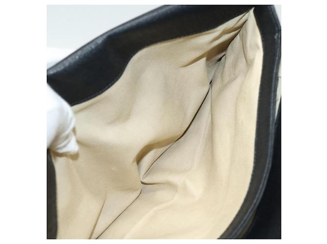 GUCCI Clutch Bag Leather Black Gold Auth 85496 Golden - view 11