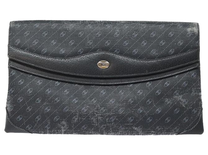GUCCI Clutch Bag Leather Black Gold Auth 85496 Golden - view 13
