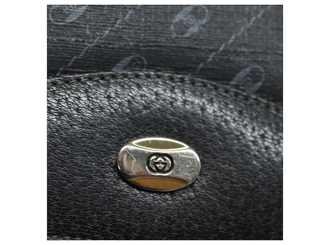 GUCCI Clutch Bag Leather Black Gold Auth 85496 Golden - view 17
