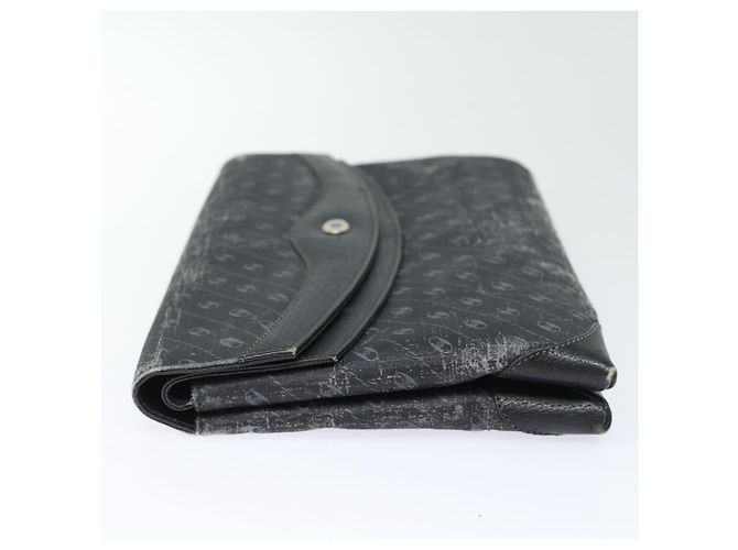 GUCCI Clutch Bag Leather Black Gold Auth 85496 Golden - view 3