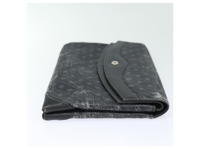 GUCCI Clutch Bag Leather Black Gold Auth 85496 Golden - view 4