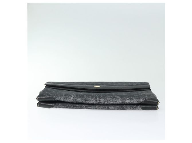 GUCCI Clutch Bag Leather Black Gold Auth 85496 Golden - view 6