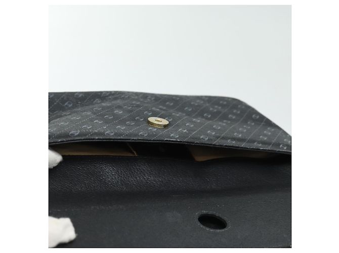 GUCCI Clutch Bag Leather Black Gold Auth 85496 Golden - view 8