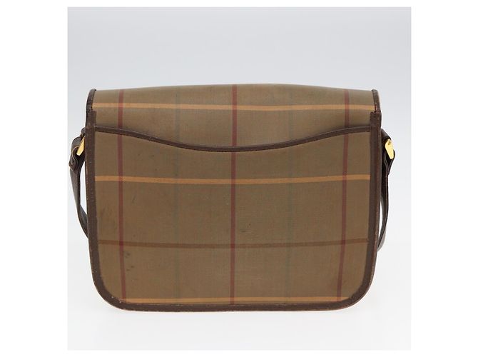 Salvatore Ferragamo Borsa a spalla Ferragamo MCM Burberrys in pelle PVC 4 pezzi marrone nero Auth ki4659 - vista 10
